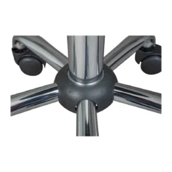 Sgabello Basso con Ruote a Rotelle Bianco Ecopelle in Metallo Imbottito Cucina