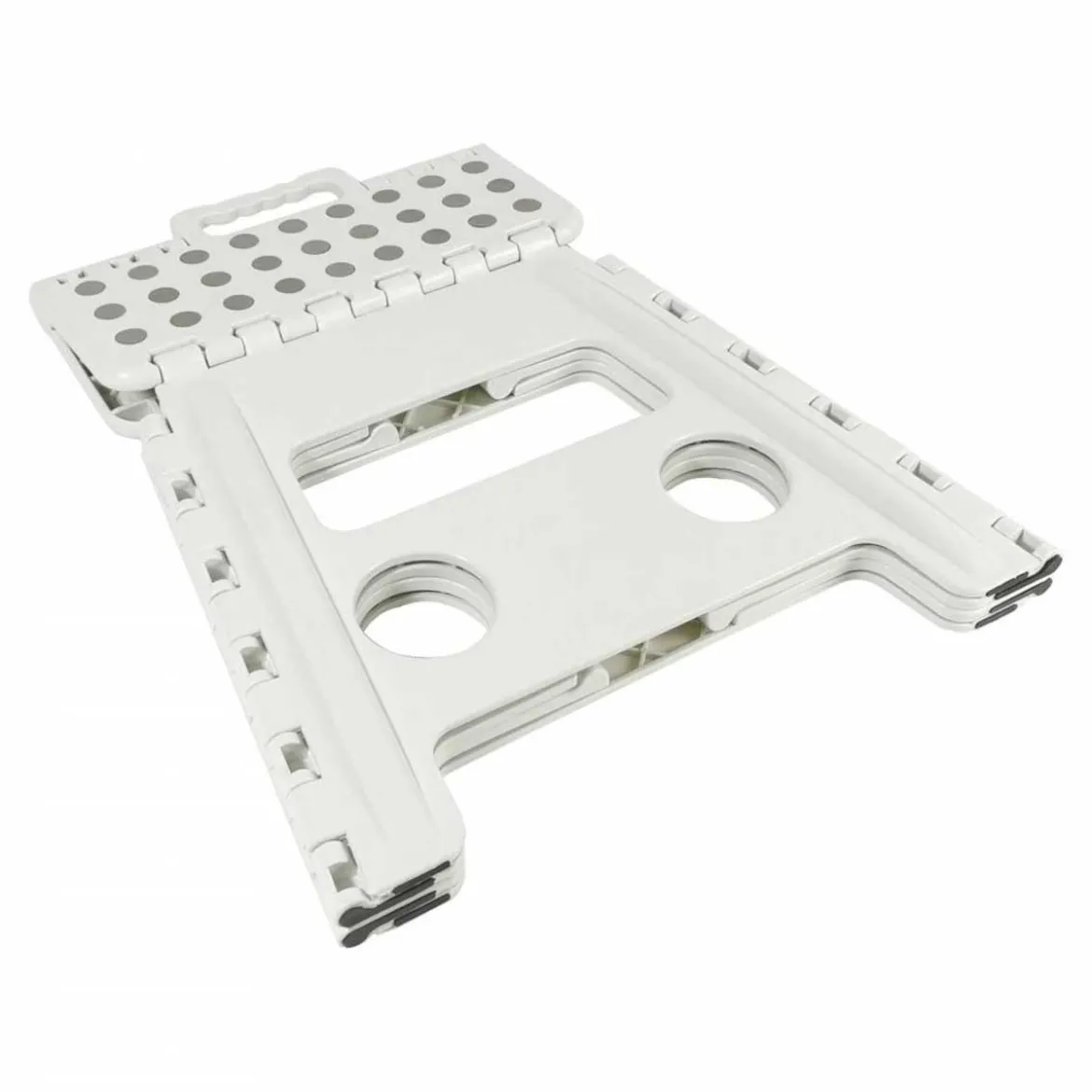 Sgabello Bianco Pieghevole Salvaspazio per la Casa Alto 32 cm in Plastica