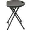 Sgabello Pieghevole Noce in Acciaio e HDPE 30x30x44 cm da Interno