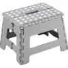 Sgabello Pieghevole Salvaspazio per la Casa in Plastica Grigio 22 cm
