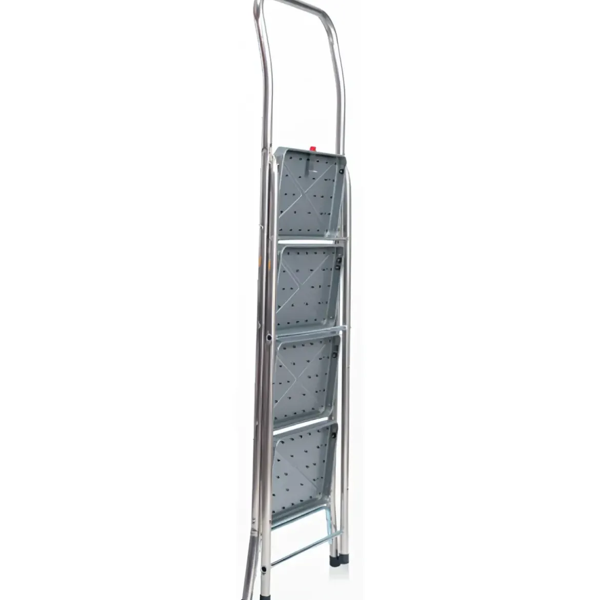 Sgabello Scaletta Pieghevole Facal 4 Gradini Antiscivolo Acciaio Nero