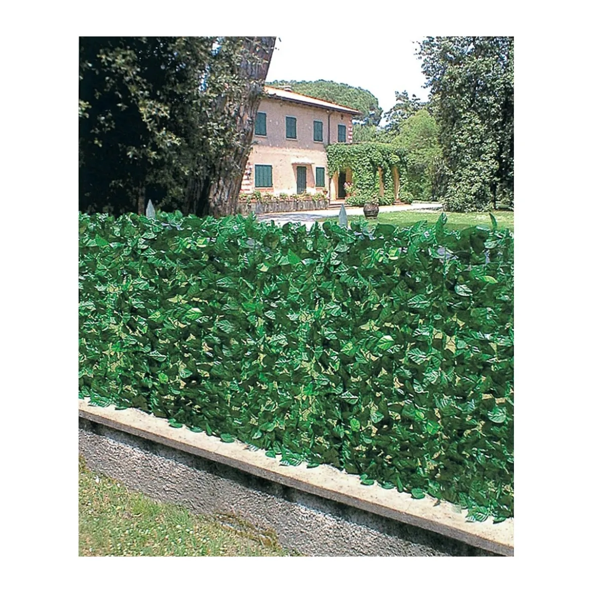 Siepe Finta 1.5x20 Lauro Sintetica Arella Sempreverde Artificiale Recinzione