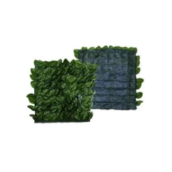 Siepe Sempreverde 1.5x3 con Rete Ombreggiante Artificiale Lauro Giardino Balcone