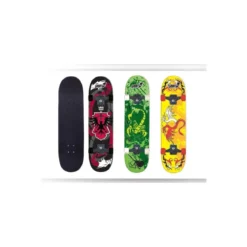 Skateboard Bambini Legno Acero 80 cm 9 Strati con Ruote ABEC1 Colorato