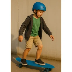 Skateboard Trasparente 57 cm Ruote Grandi da Esterno Verde o Celeste