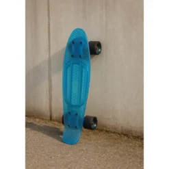 Skateboard Trasparente 57 cm Ruote Grandi da Esterno Verde o Celeste