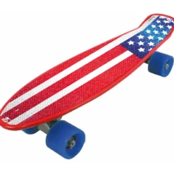 Skateboard 57x15 Bandiera USA ABS Termoplastico con Cuscinetti ABEC7