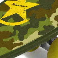 Skateboard 57x15 Verde Militare ABS Termoplastico con Cuscinetti ABEC7