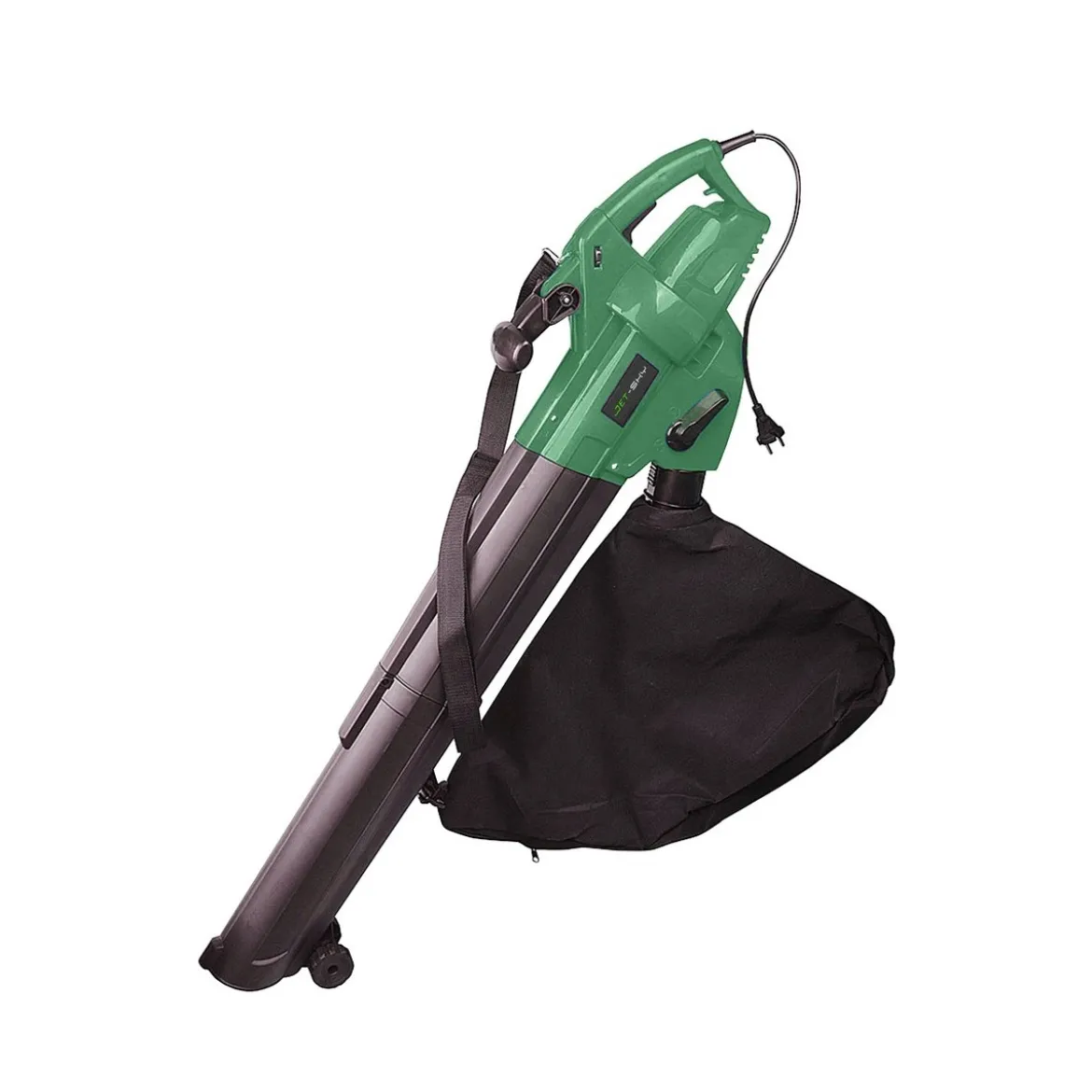 Soffiatore Aspiratore Elettrico a Spalla Aspira Foglie Sacco Tubo Trituratore