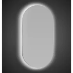 Specchio con Illuminazione a Led 63x110 cm per Bagno Ovale Reversibile