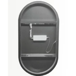 Specchio con Illuminazione a Led 63x110 cm per Bagno Ovale Reversibile