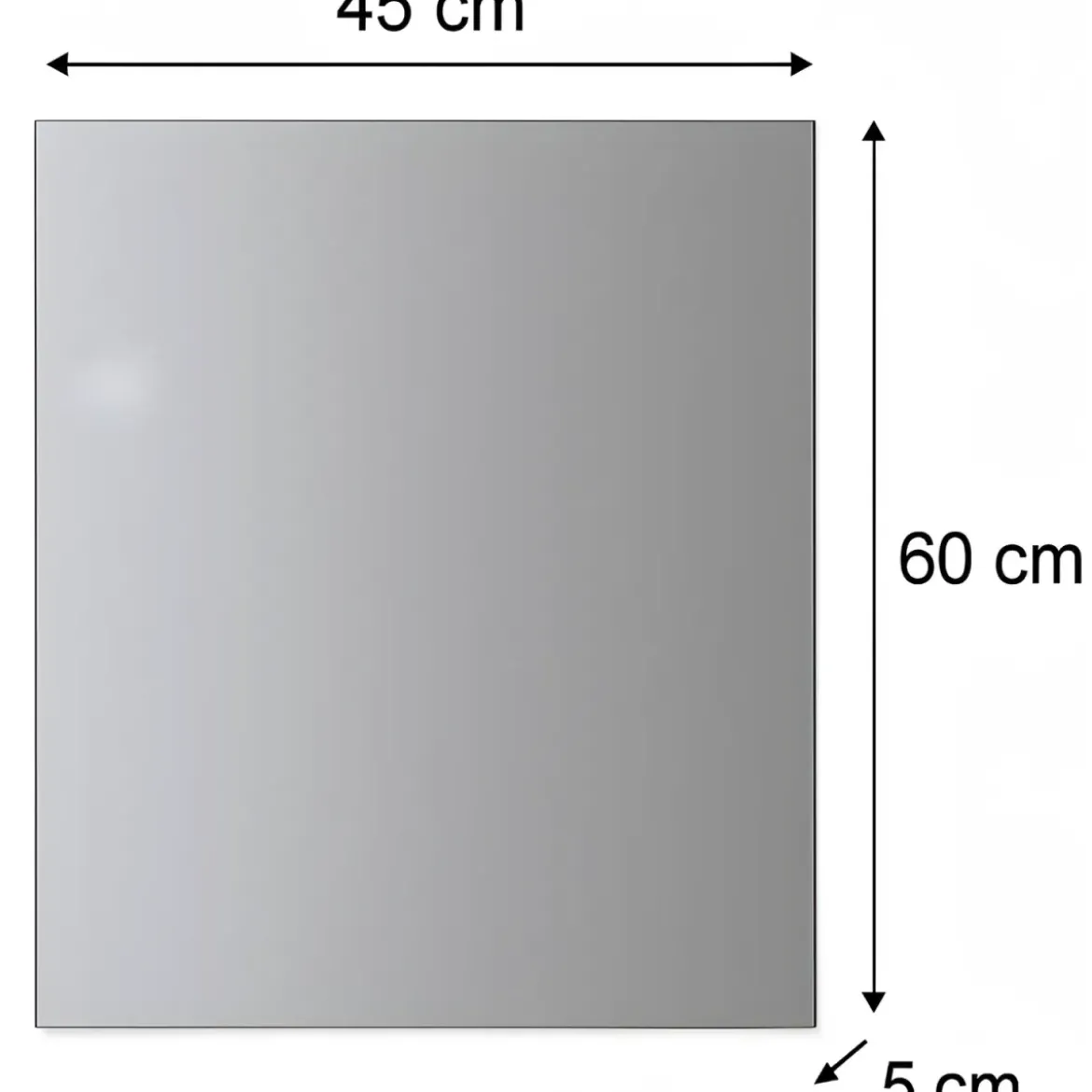 Specchio da Bagno 45x60 cm a Filo Lucido Reversibile