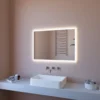 Specchio Rettangolare per Bagno con Illuminazione Perimetrale a Led 80x60