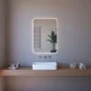 Specchio Rettangolare 90x110 con Illuminazione Perimetrale da Bagno Moderno