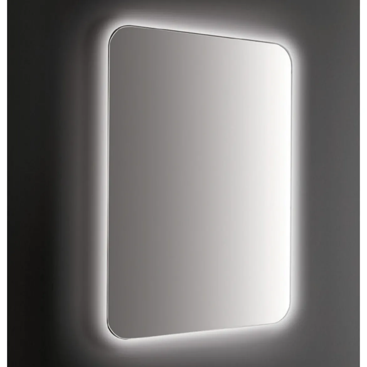 Specchio Rettangolare 90x110 con Illuminazione Perimetrale da Bagno Moderno