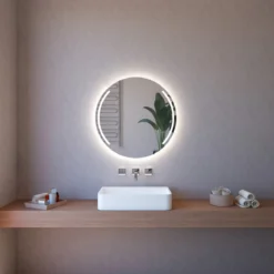 Specchio Rotondo da Bagno 90 cm con Illuminazione Perimetrale a Led