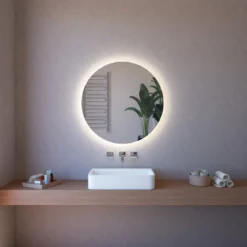 Specchio Rotondo Illuminazione 110 cm Moderno per Bagno Perimetrale Led