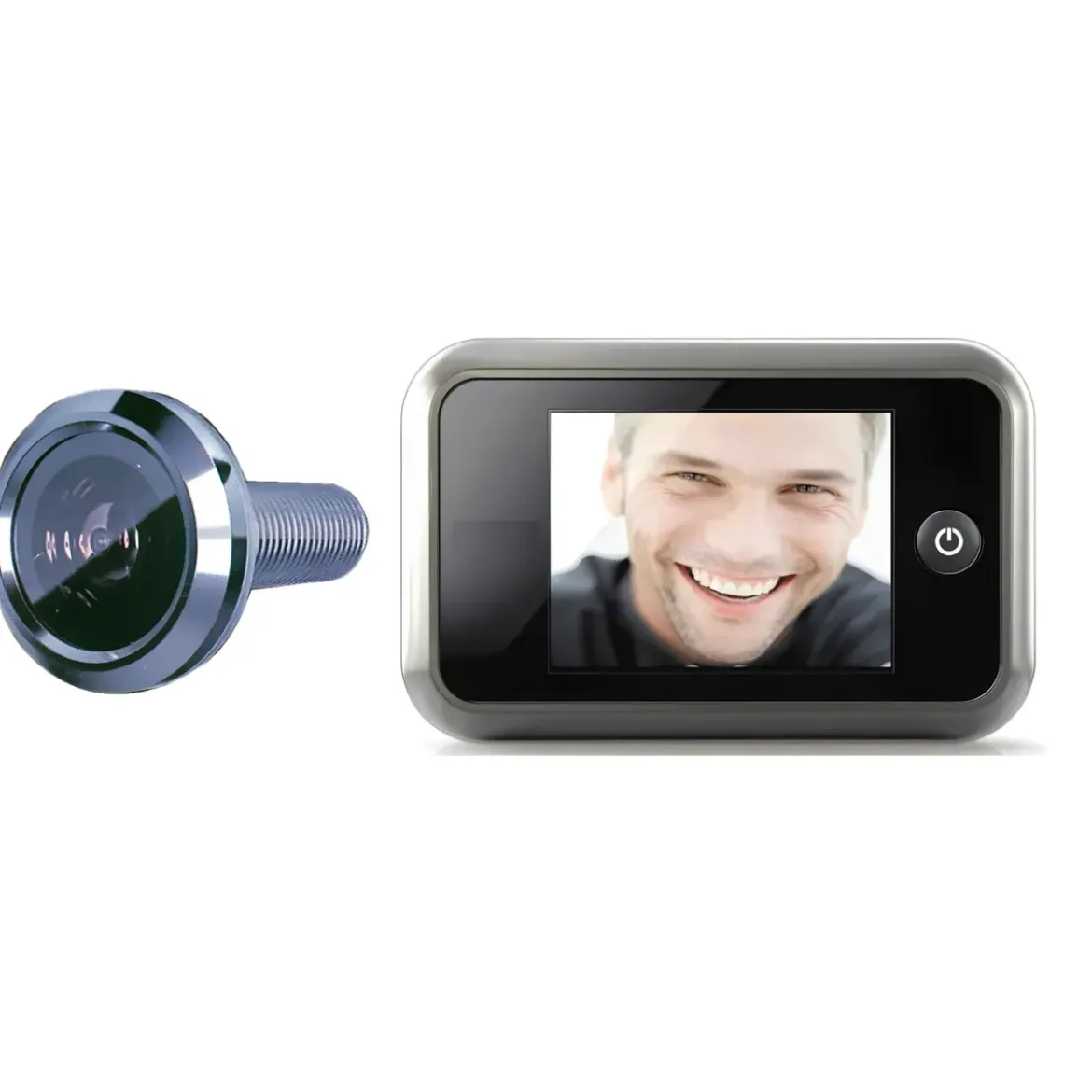 Spioncino Digitale 110° Cromo Satinato 3,5" Porte 40–110 mm Visione Chiara