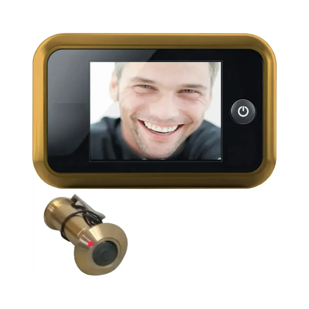 Spioncino Digitale 110° Ottone Lucido 3,5" Porte 40–110 mm Attacco Jack