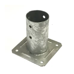 Staffa a terra a Bicchiere 10 cm Rotondo Porta Pilastro Pergole Palo in Legno