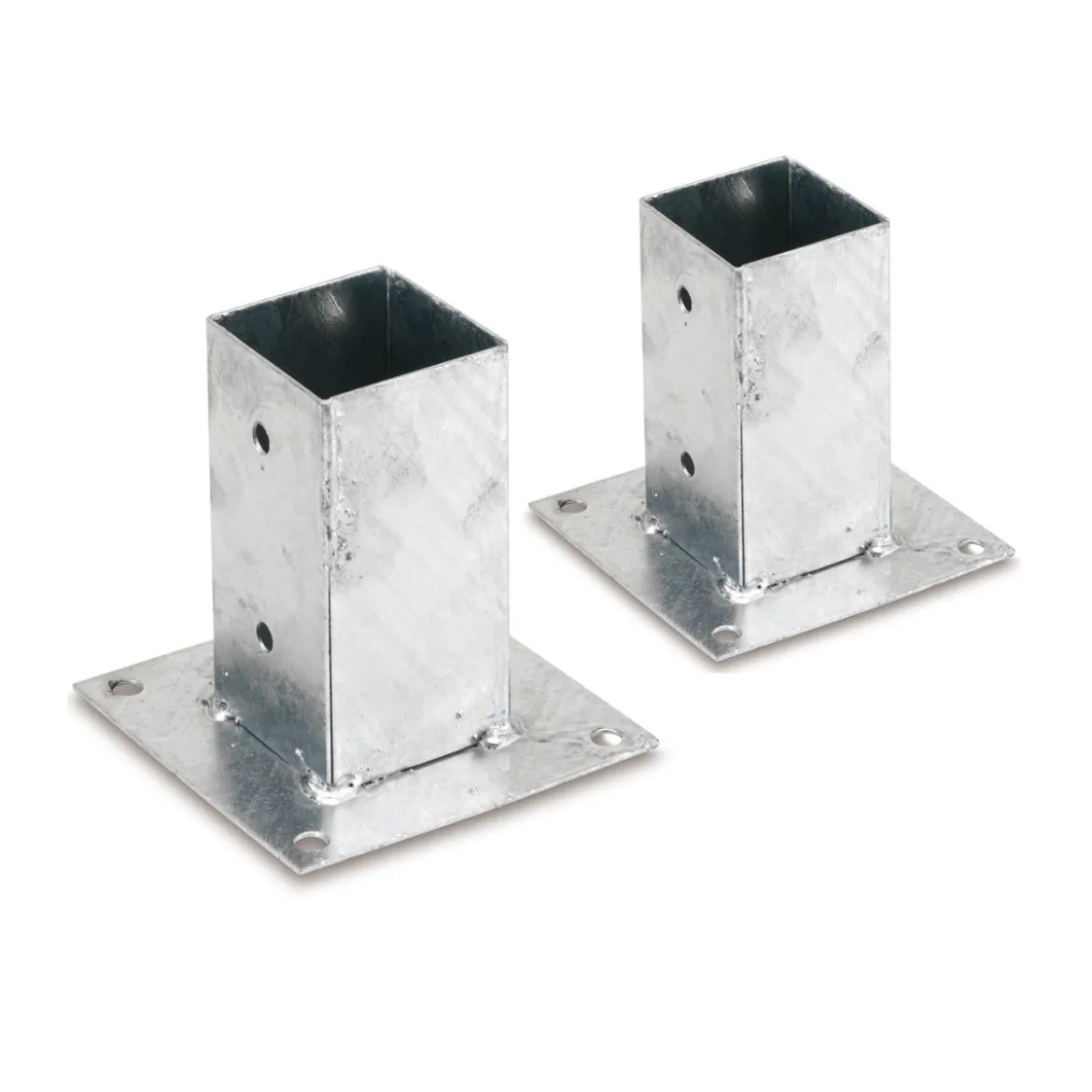 2 Staffe a Terra Bicchiere 9x9 cm Quadrato Porta Pilastro Pergole Palo in Legno