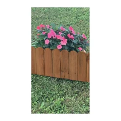 Steccato Bordura Aiuola 120 cm da Giardino Recinzione Staccionata In Legno Pino