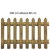 Steccato Bordura Aiuola 200 cm h 80 da Giardino Recinzione Staccionata in Legno