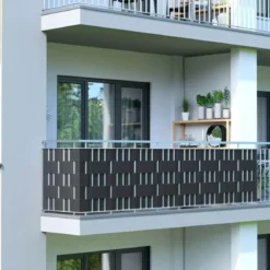 Strisce Frangivista per Recinzioni in PVC Antracite 35m con 20 Clip