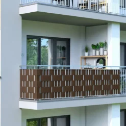 Strisce Frangivista per Recinzioni in PVC Marrone 35m con 20 Clip