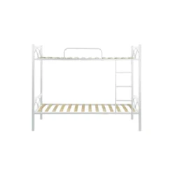 Struttura Letto a Castello con doghe 198x80x160 cm in Bianco