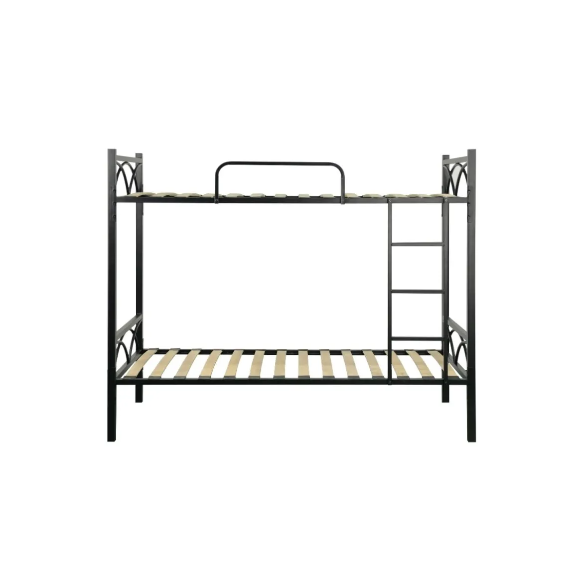 Struttura Letto a Castello con scala 198x80x160 cm in Nero