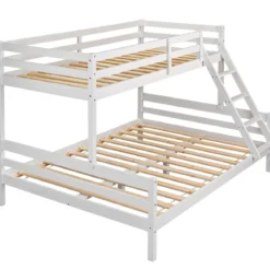 Struttura Letto a Castello 90x200 e 140x200 cm in Legno Bianco