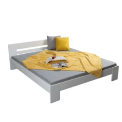 Struttura Letto Matrimoniale 180x200 cm Bianco senza Doghe
