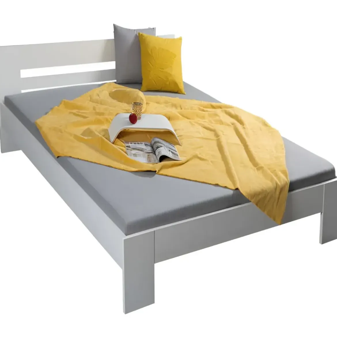 Struttura Letto Singolo 90x200 senza Doghe Bianco