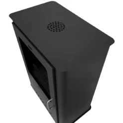 Stufa a Bioetanolo 1,2L da Pavimento 3,4 kW in Acciaio Inox Nero