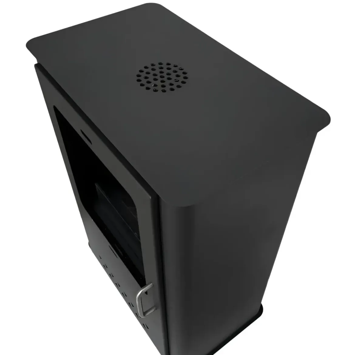 Stufa a Bioetanolo 1,2L da Pavimento 3,4 kW in Acciaio Inox Nero