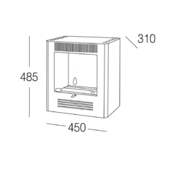Stufa a Bioetanolo Liquido Bordeaux 2.3 kw da Terra Pavimento