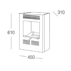 Stufa a Bioetanolo Liquido Ruby 3kw Biostufa da Pavimento