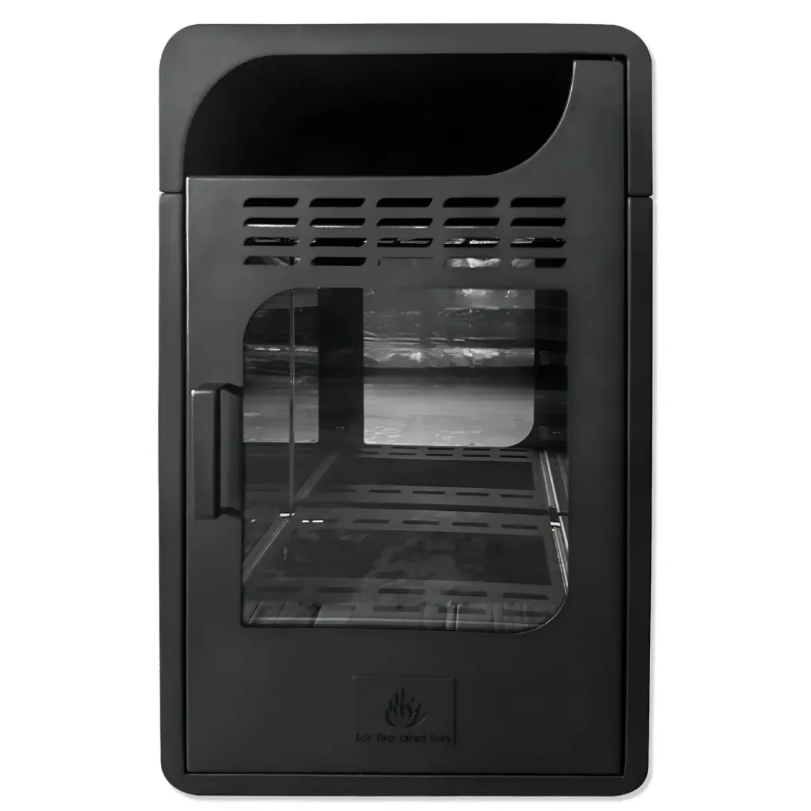 Stufa a Bioetanolo Ventilata 3 kW a Pavimento Bruciatore 1,5 lt Nero