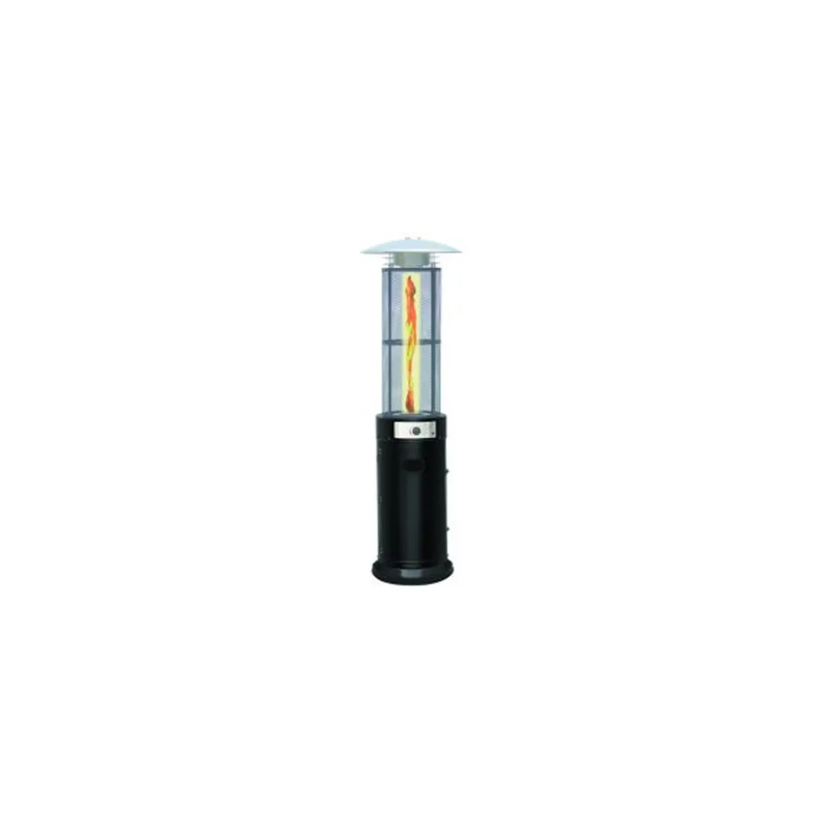 Stufa a Fungo 11Kw da Esterno con Vetro Gas GPL Patio Terrazzo con Ruote Bombola