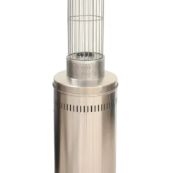 Stufa a Gas a Fungo da Esterno 10500W Cilindrica Acciaio Inox Lucido