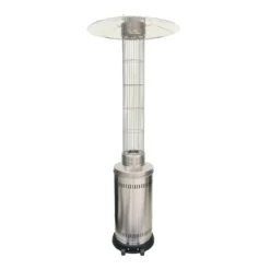 Stufa a Gas a Fungo da Esterno 10500W Cilindrica Acciaio Inox Lucido