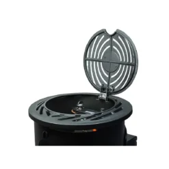 Stufa a Gas 3.4 Kw Effetto Camino Fiamma Vera Nero Matt con Controllo Calore