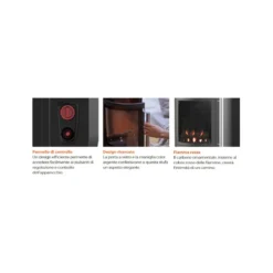 Stufa a Gas 3.4kW Infrarossi Effetto Camino Catalitica Fiamma Vera