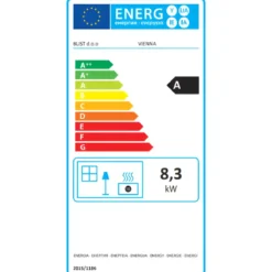 Stufa a Legna 8kW Beige con Vano Legna Maniglia Anti-Scottatura Ghisa