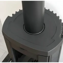 Stufa a Legna Nordica 7kw in Ghisa Tubo Canna Fumi 12 Extraflame Camino Carbone