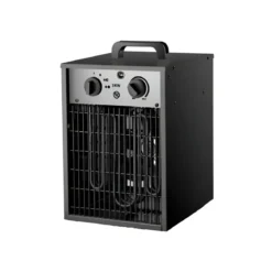 Stufa Elettrica Portatile 1500/3000W Termoventilatore Regolabile Nero