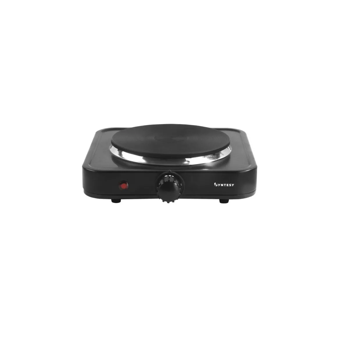 Syntesy Fornello Elettrico con 1 piastra in Ghisa 1000w Nero