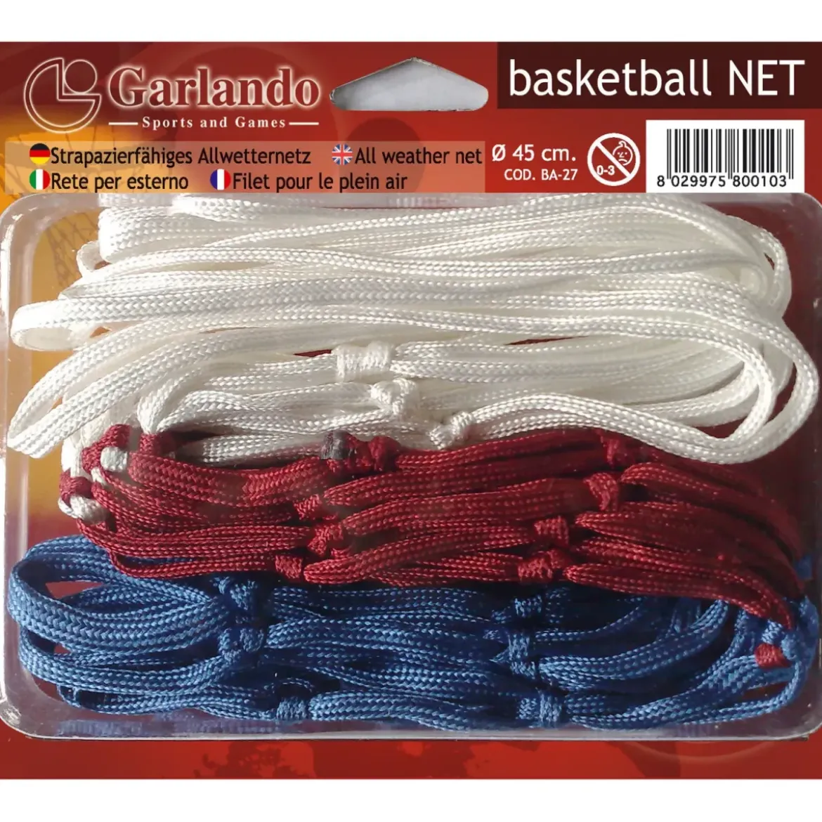 Tabellone Basket da Parete Canestro 45x45 cm Rete Impermeabile Esterno