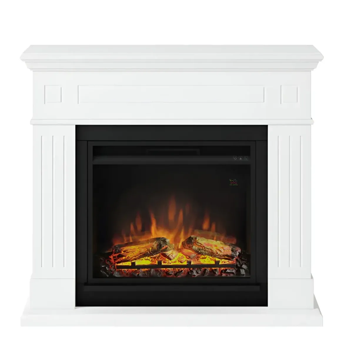 Tagu Larsen Camino Elettrico Fiamma Led Cornice in Legno Bianco